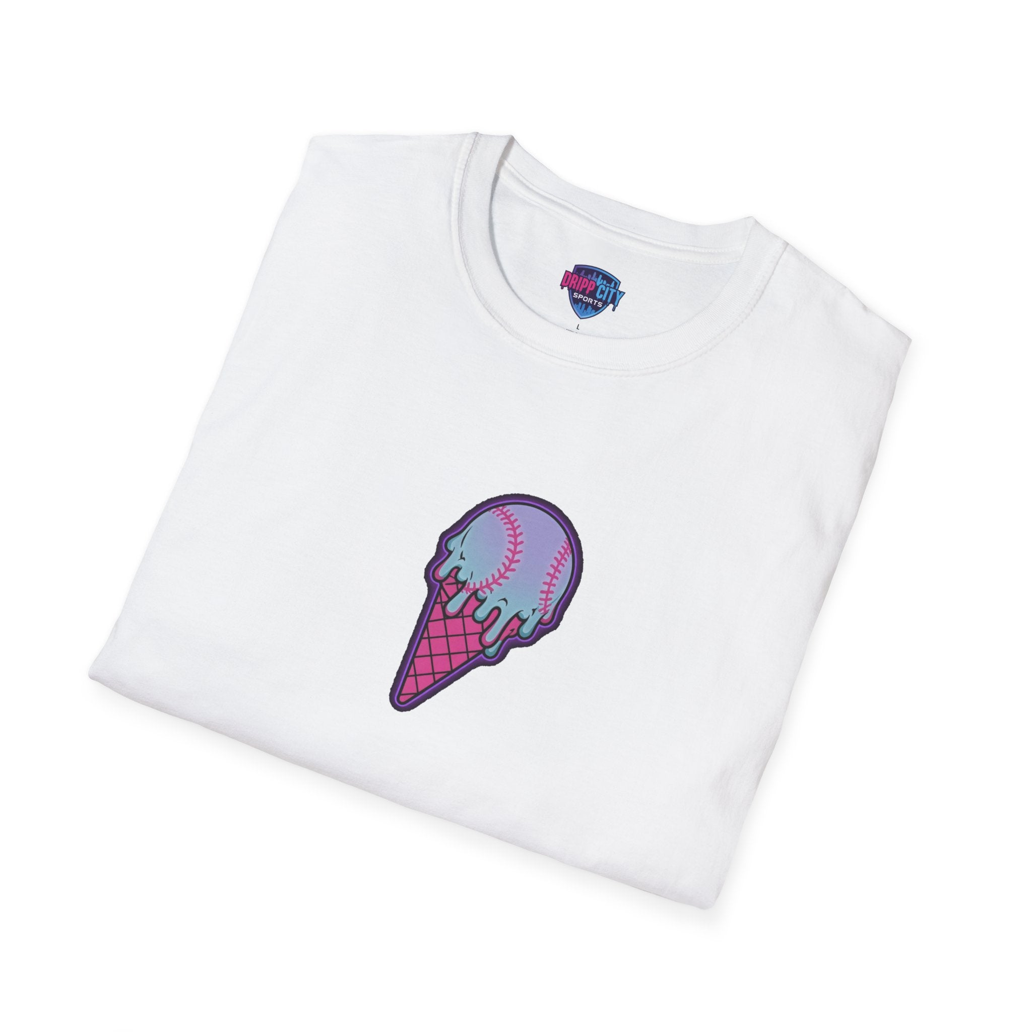 Ice Cream Cone Graphic T-Shirt — Retro Dripping Scoop Tee