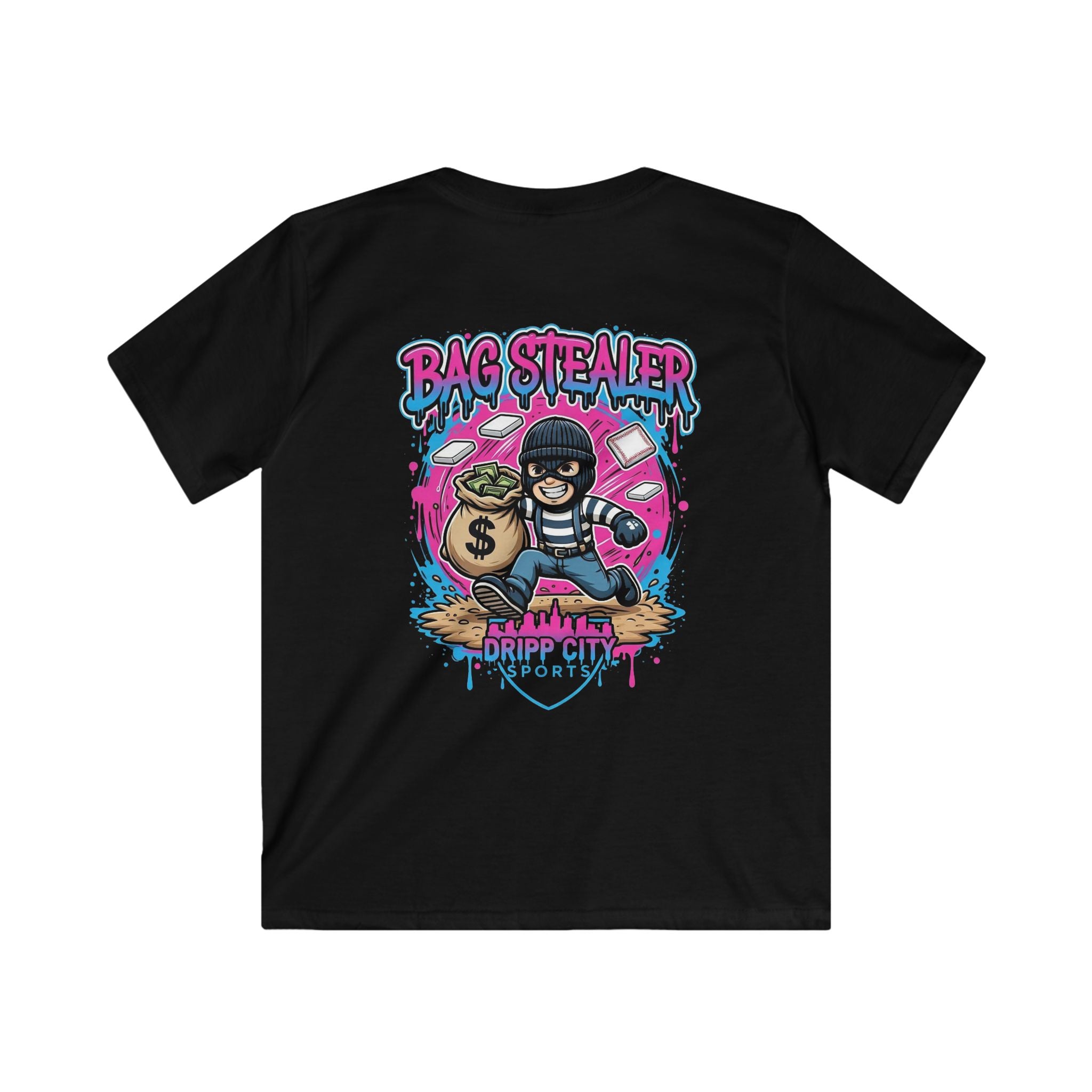 Kids Tee — "Bag Stealer" Dripp City Sports Graphic Shirt