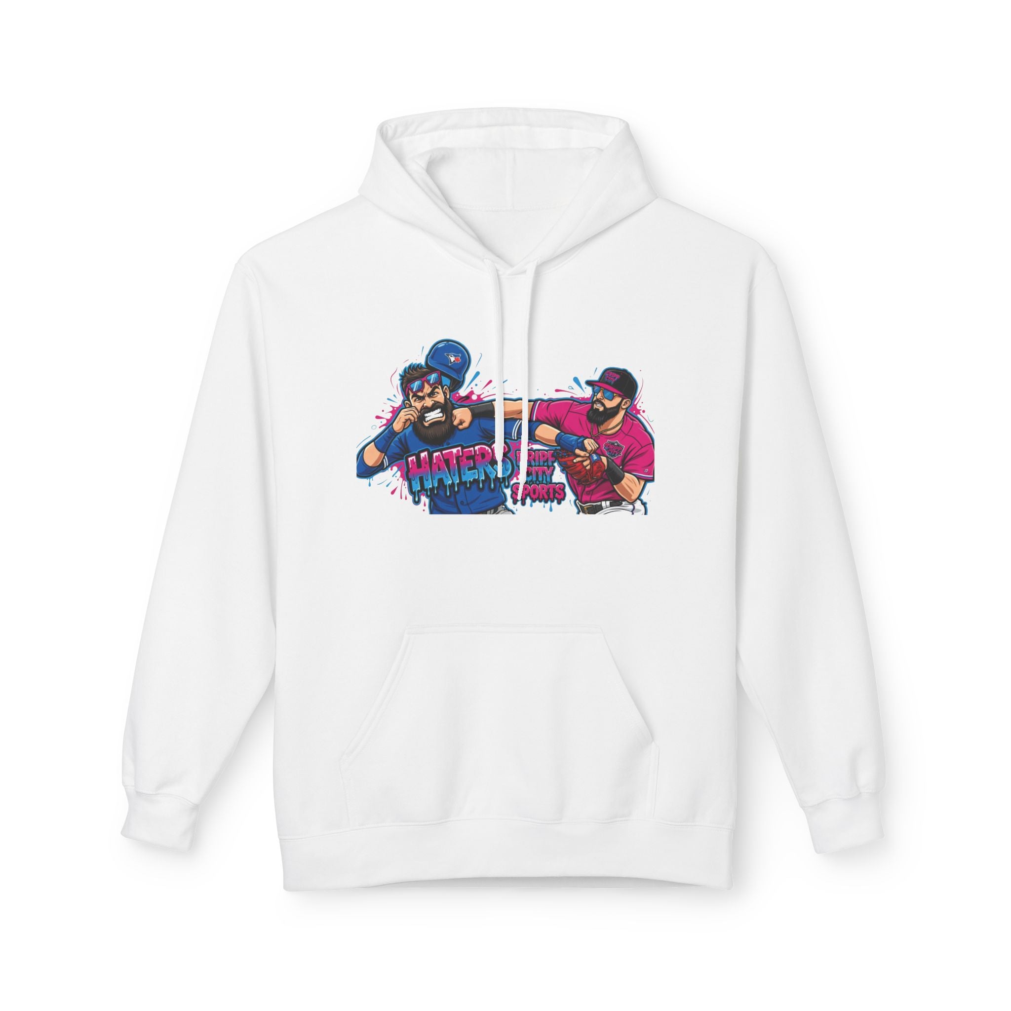 Haters Street Art Hoodie – 'Game On' Split-Sport Graphic