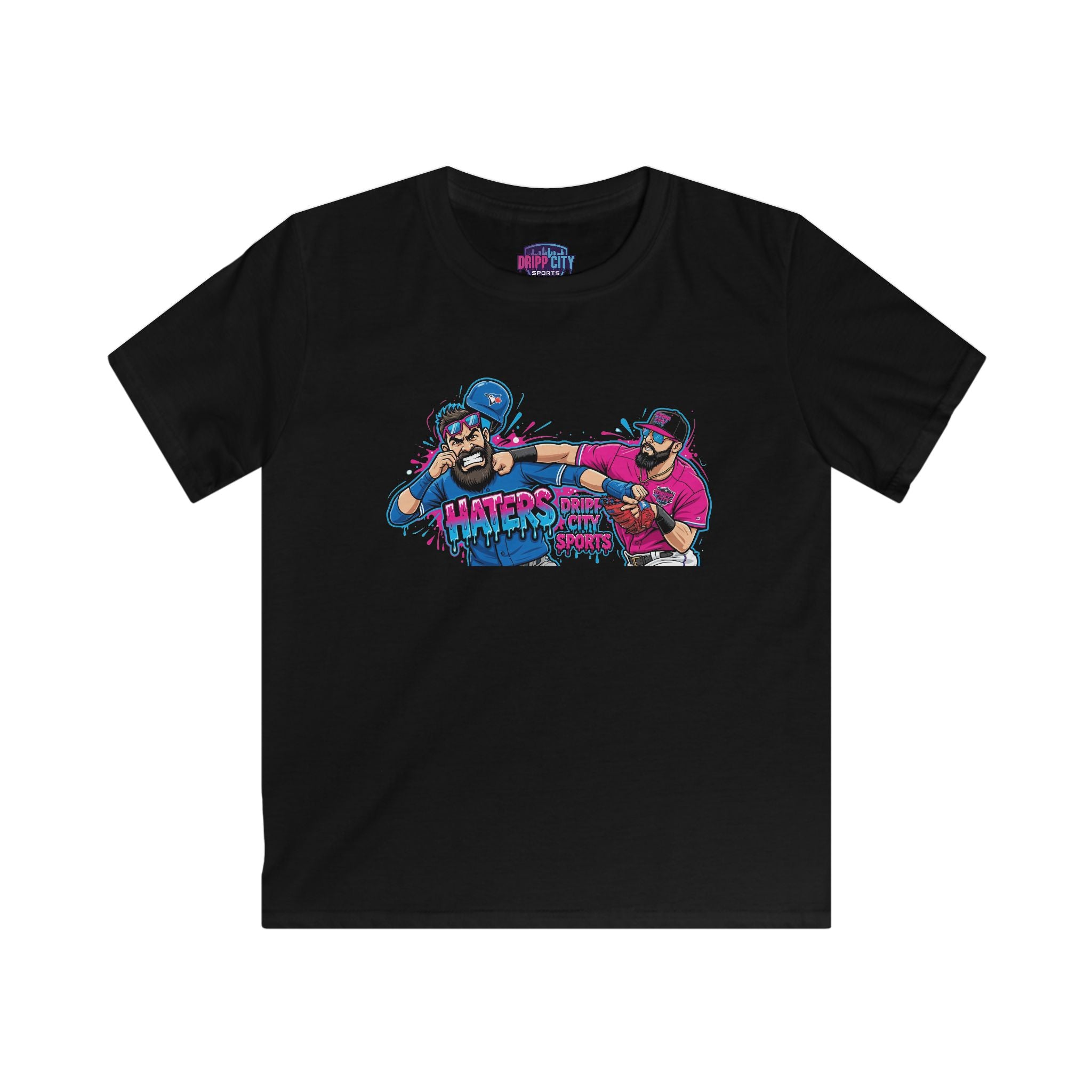 Kids Tee — Colorful Baseball Batter vs Pitcher Graphic