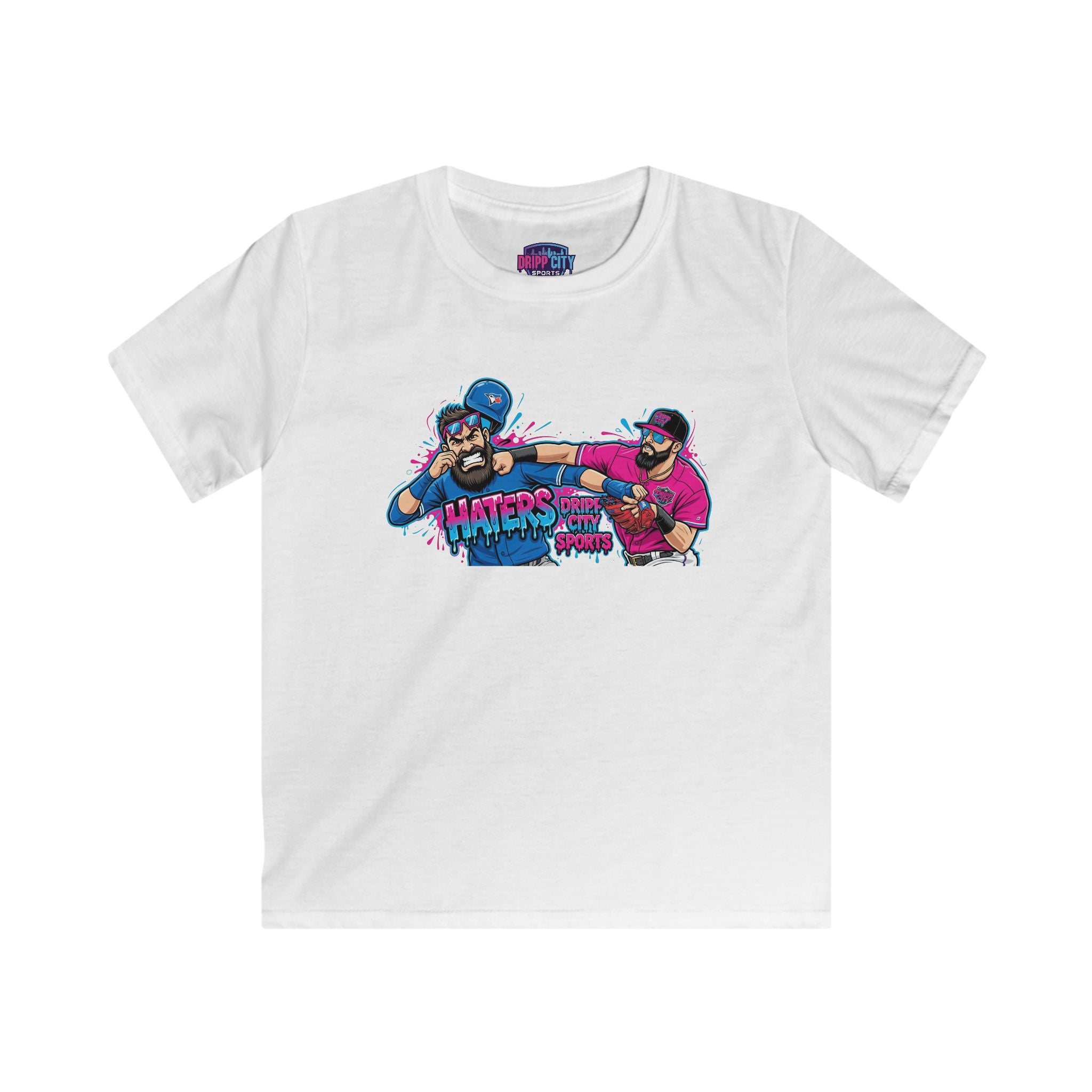 Kids Tee — Colorful Baseball Batter vs Pitcher Graphic