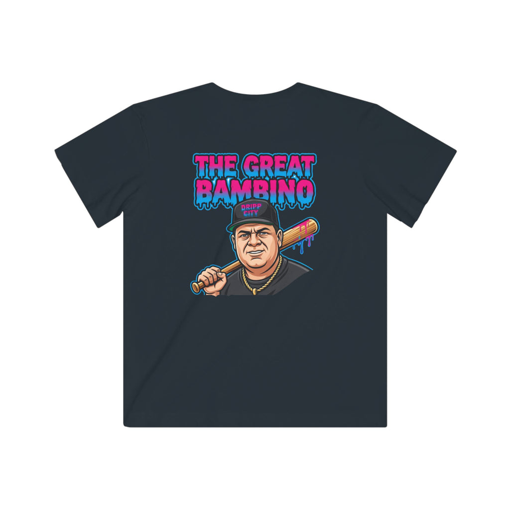 Kids T-Shirt — "The Great Bambino" Baseball Graphic Tee (Drip City Sports)