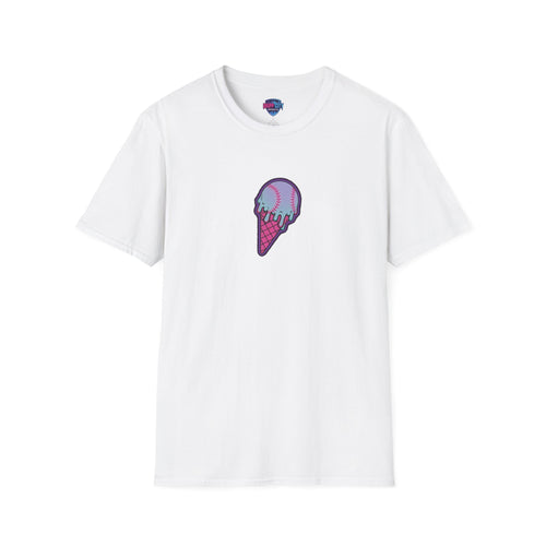 Ice Cream Cone Graphic T-Shirt — Retro Dripping Scoop Tee