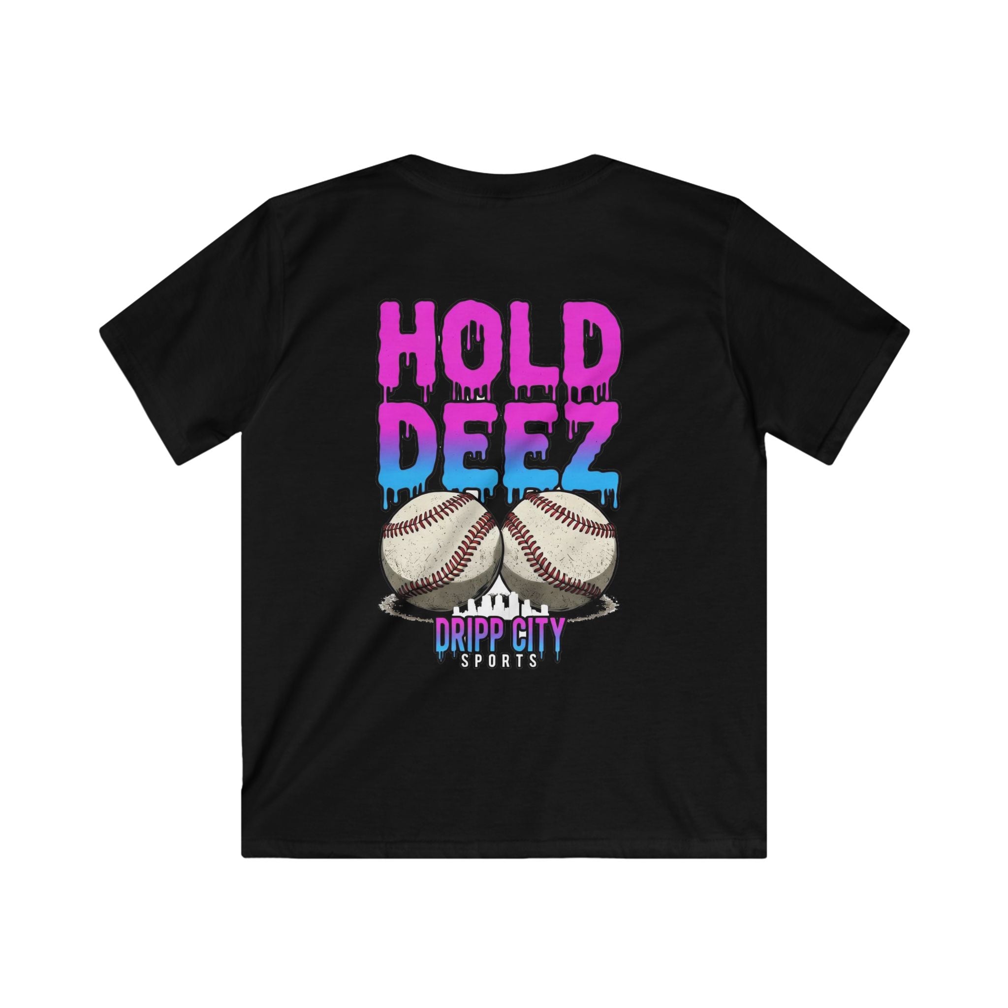 Kids 'Hold Deez' Drip City Sports Baseball Tee