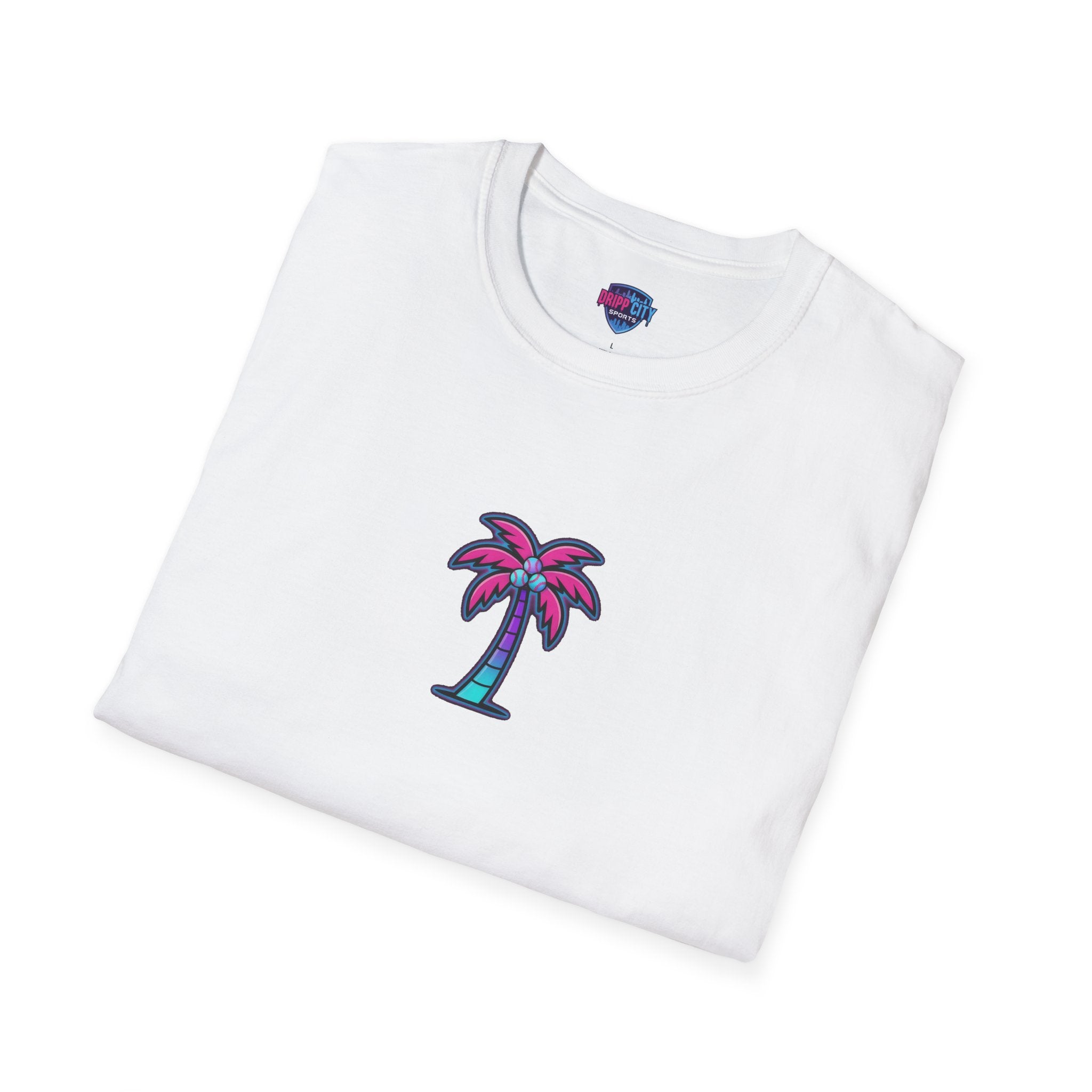 Palm Tree T‑Shirt — Retro Neon Palm Graphic Tee