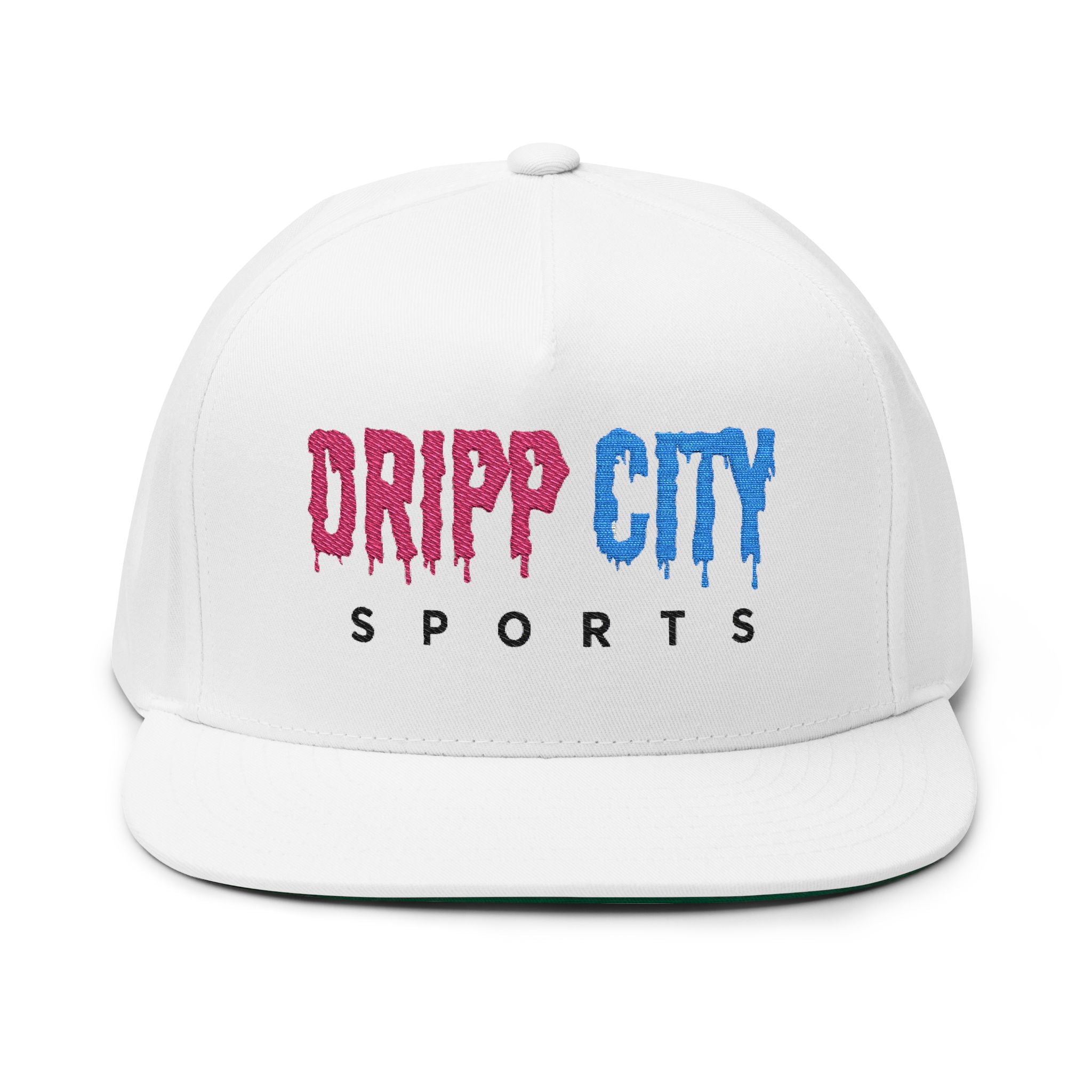 Dripp City Sports Flat Bill Cap – Embroidered Streetwear Snapback