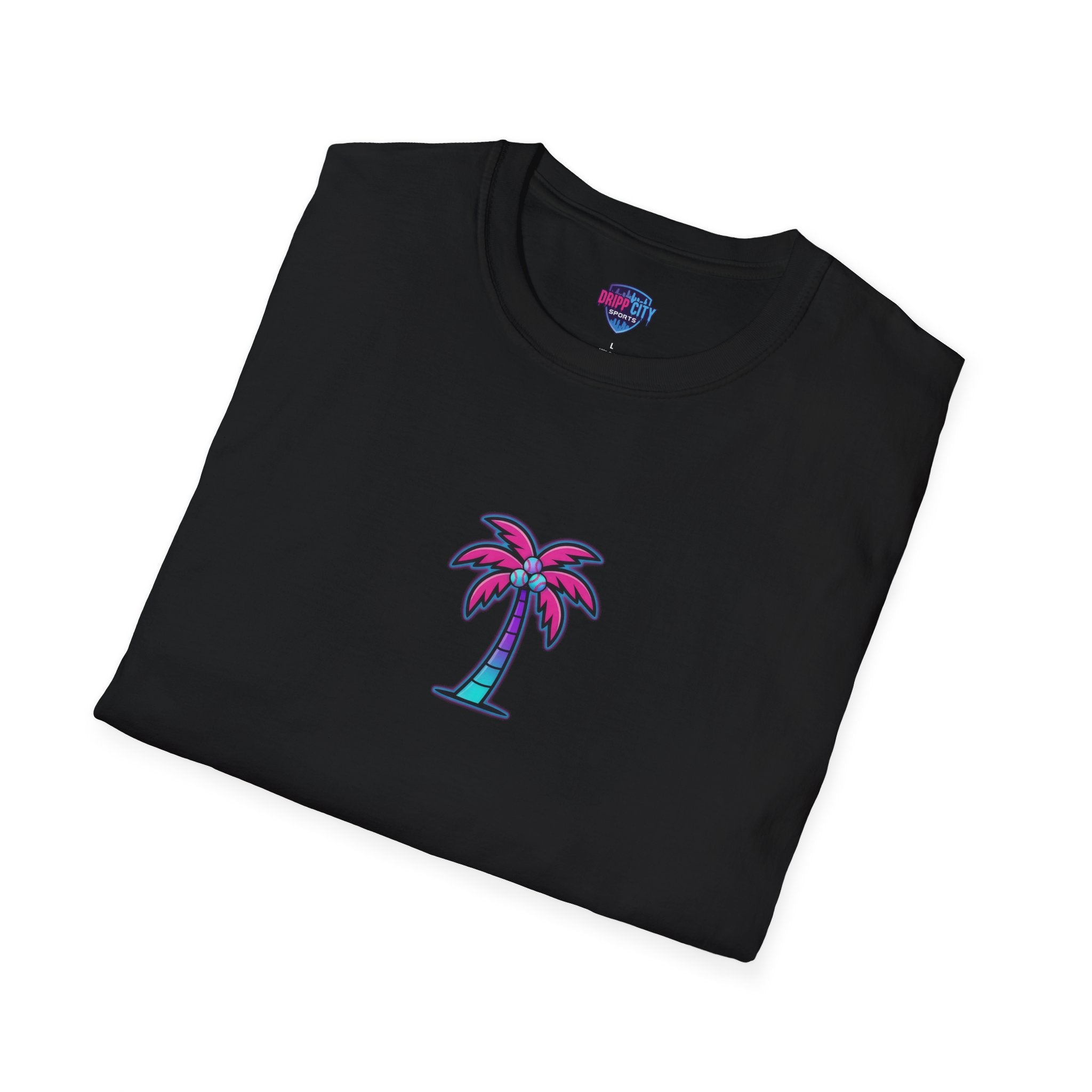 Palm Tree T‑Shirt — Retro Neon Palm Graphic Tee