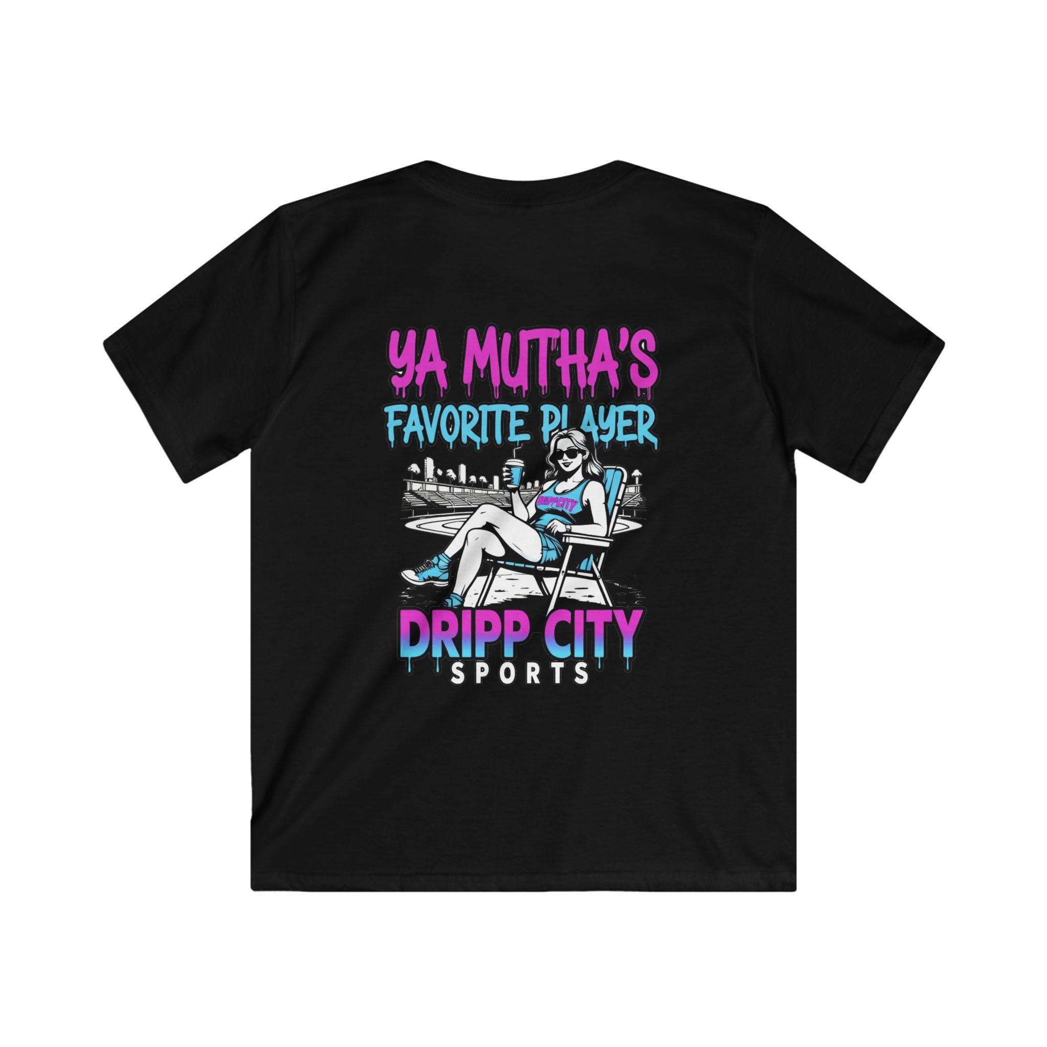 Kids Tee — "Ya Mutha's Favorite Player" Dripp City Sports Graphic