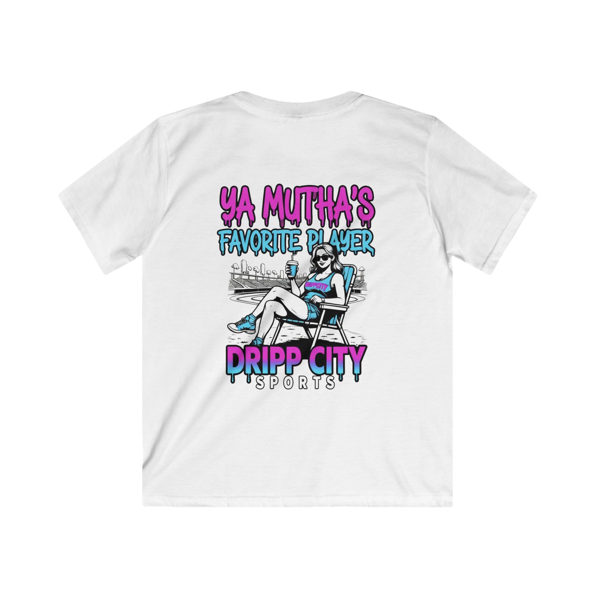 Kids Tee — "Ya Mutha's Favorite Player" Dripp City Sports Graphic