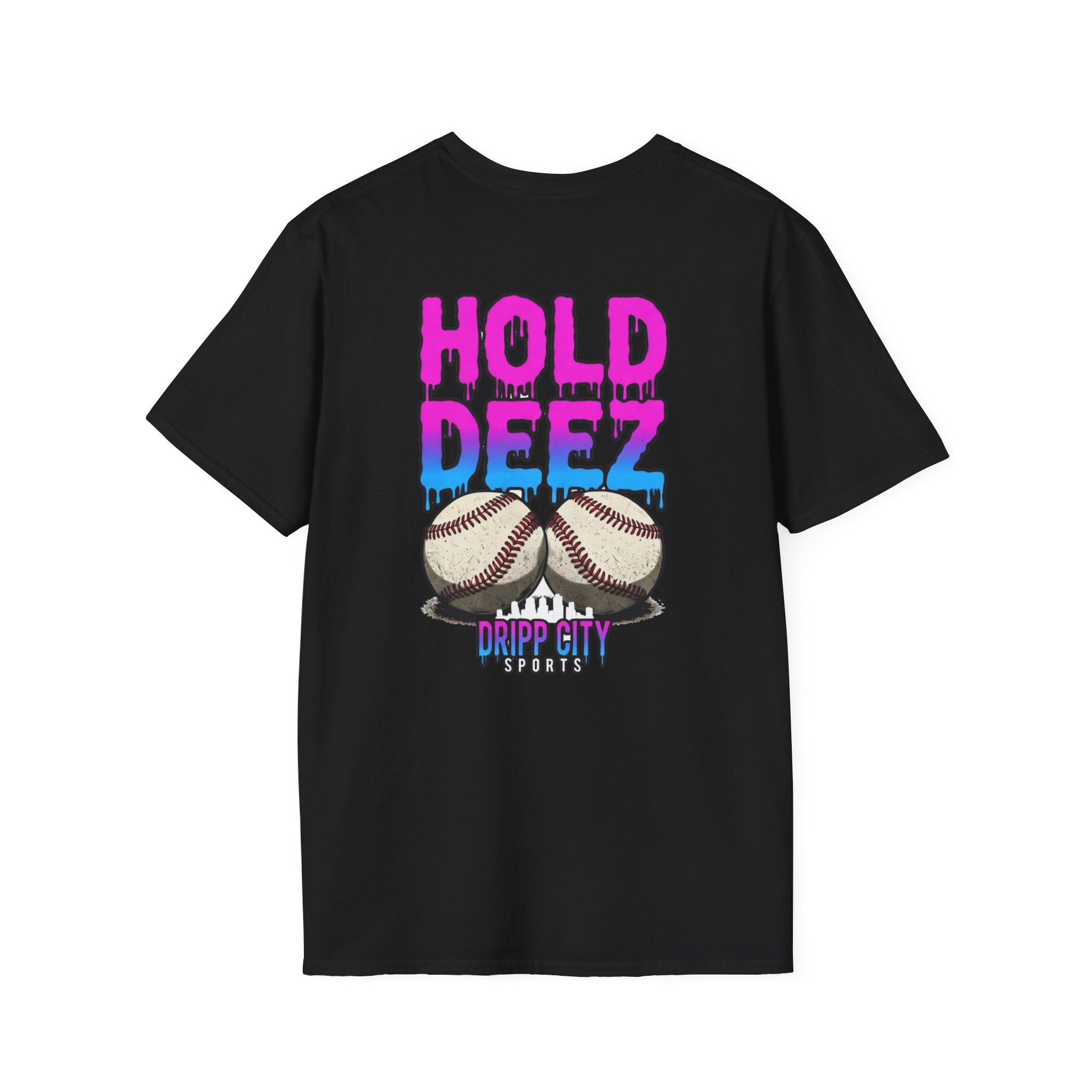 T-Shirt — "Hold Deez" Baseball Graphic Tee (Drip City)