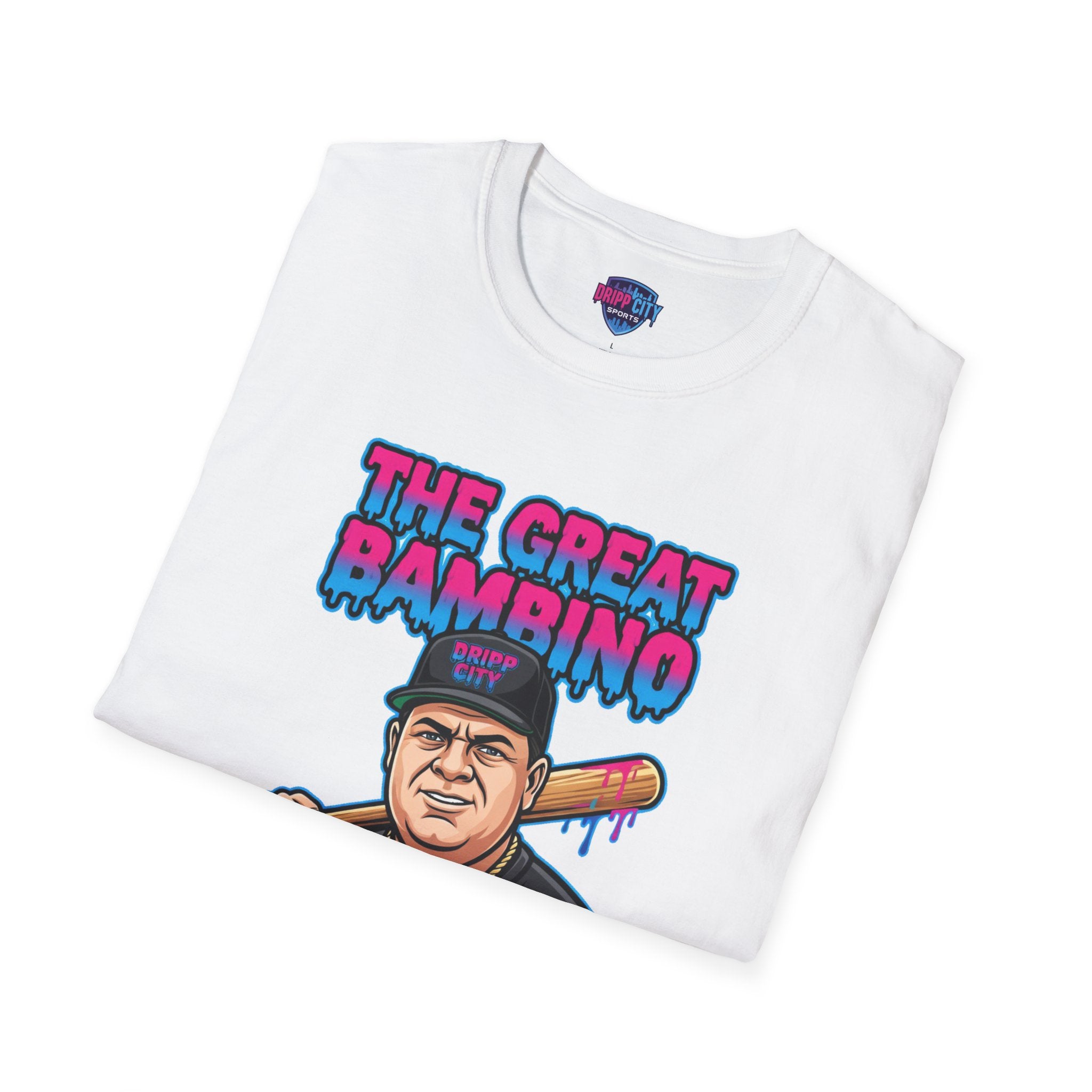 The Great Bambino T-Shirt — Retro Baseball Design with Bat Illustration