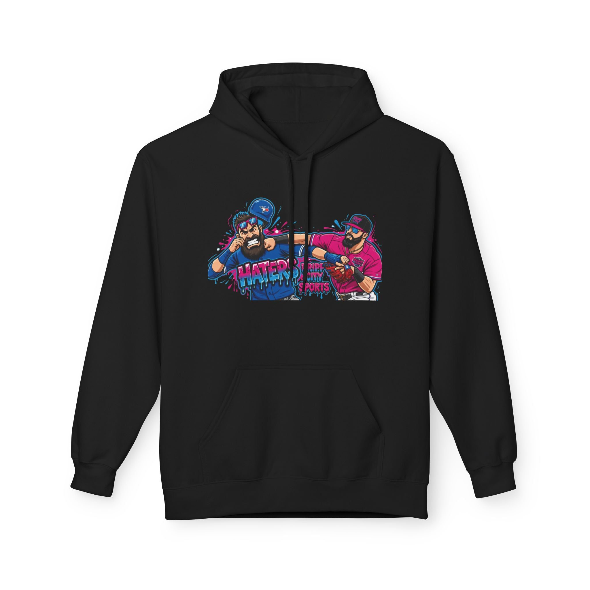 Haters Street Art Hoodie – 'Game On' Split-Sport Graphic