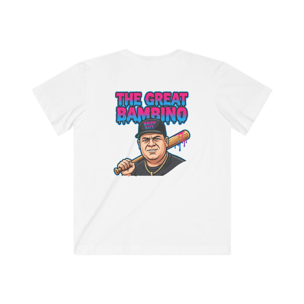 Kids T-Shirt — "The Great Bambino" Baseball Graphic Tee (Drip City Sports)